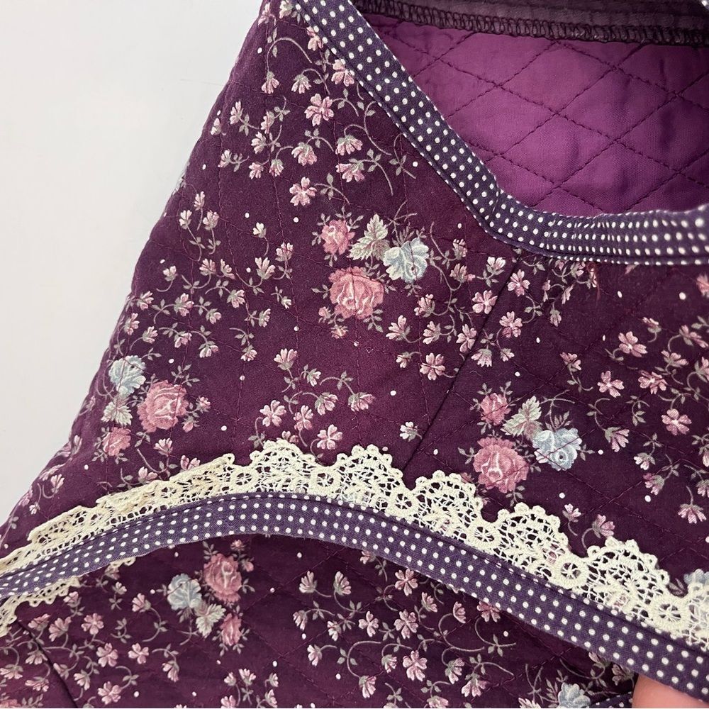 Vintage 1970s Gunne Sax Floral Cotton Peasant Skirt/Vest Jessica McClintock 11 - Picture 10 of 10